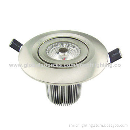 6W LED Downlight, 450 to 470lm Luminous Flux, 100 to 240V AC Input Voltages